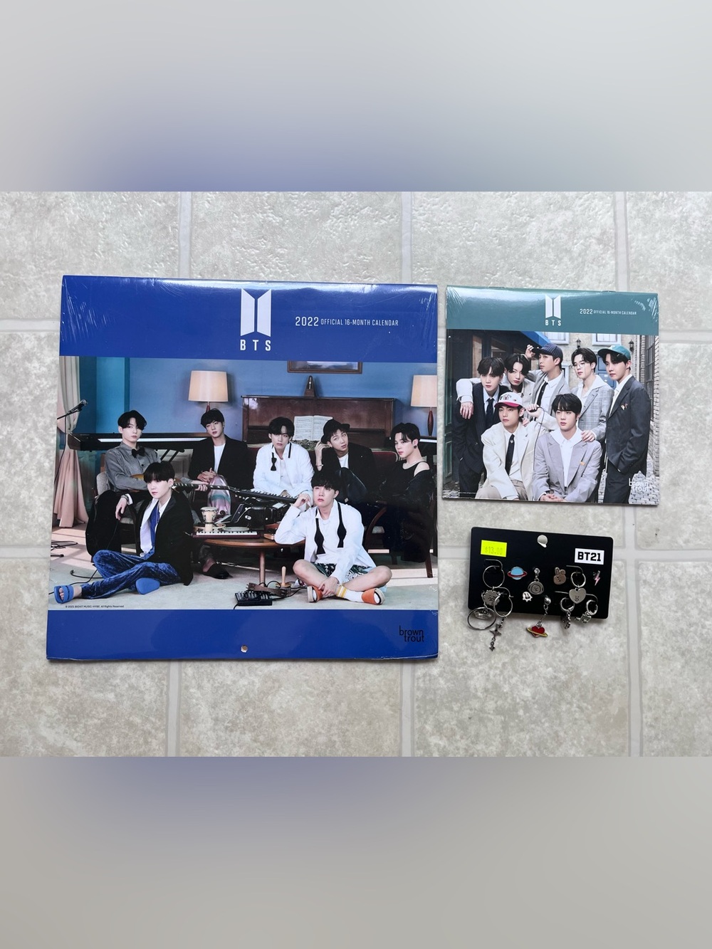 BTS 2022 Calendars with BT21 Pierced Earrings